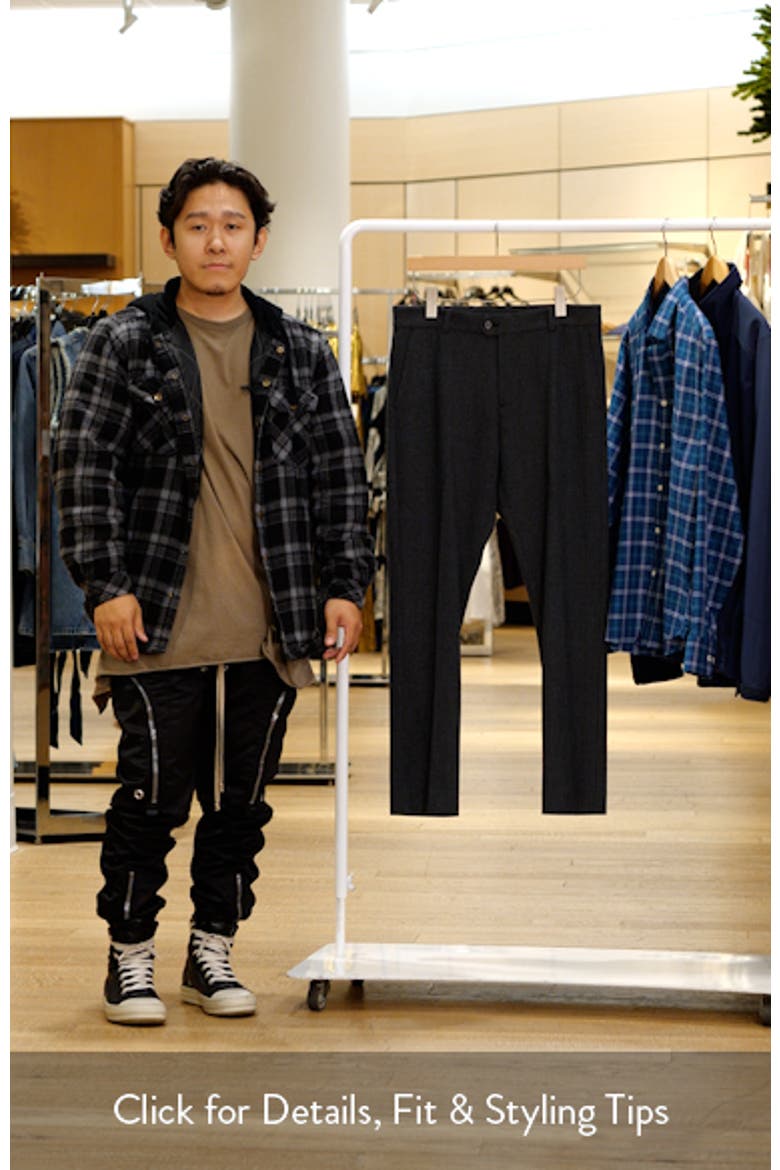 Watson Microcheck Wrinkle Resistant Stretch Flannel Dress Pants video