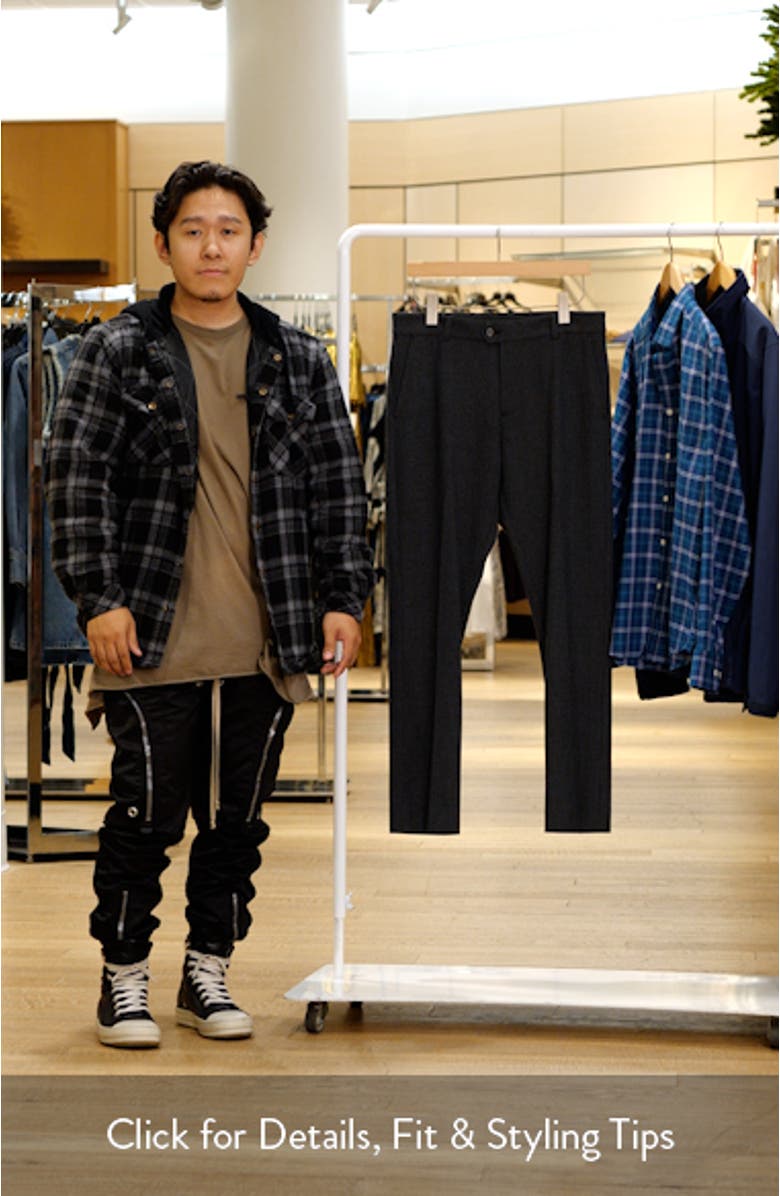 Watson Microcheck Wrinkle Resistant Stretch Flannel Dress Pants, sales video thumbnail