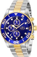 INVICTA Pro Diver Chronograph Bracelet Watch, 43mm