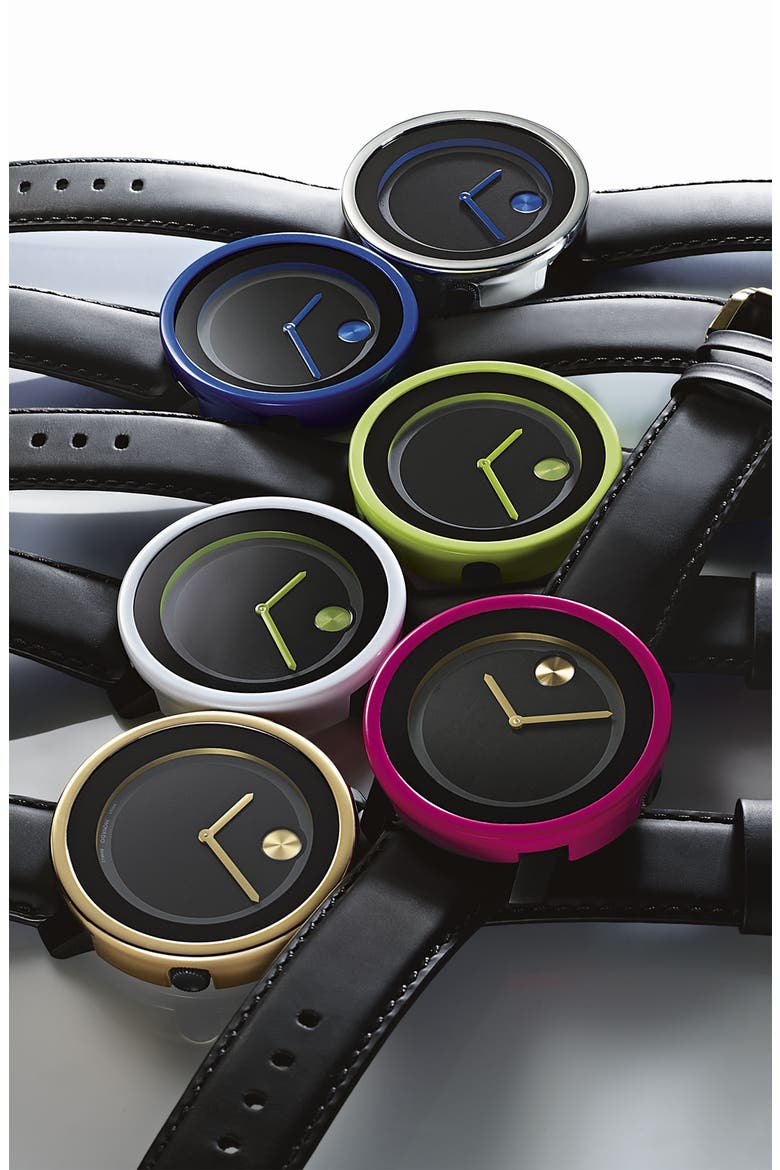 'Large Bold' Watch, 42mm, Alternate, color, BLACK/BLUE