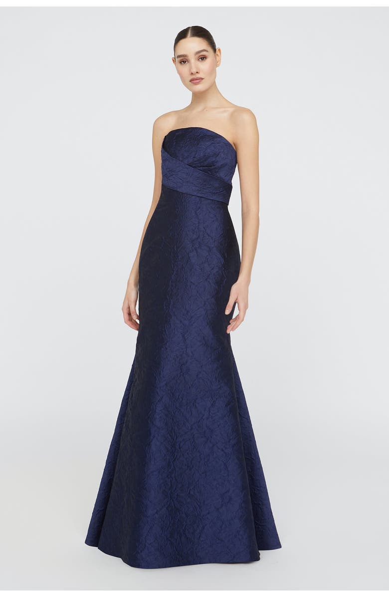 Theia Harlow Strapless Gown, Alternate, color, Midnight Fog