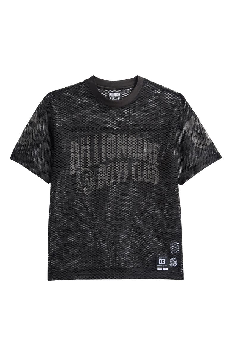 Billionaire Boys Club Varsity Mesh Graphic Jersey, Alternate, color, Black