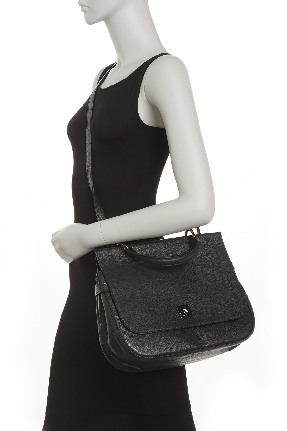 RENATA CORSI Leather Satchel Bag, Alternate, color, 