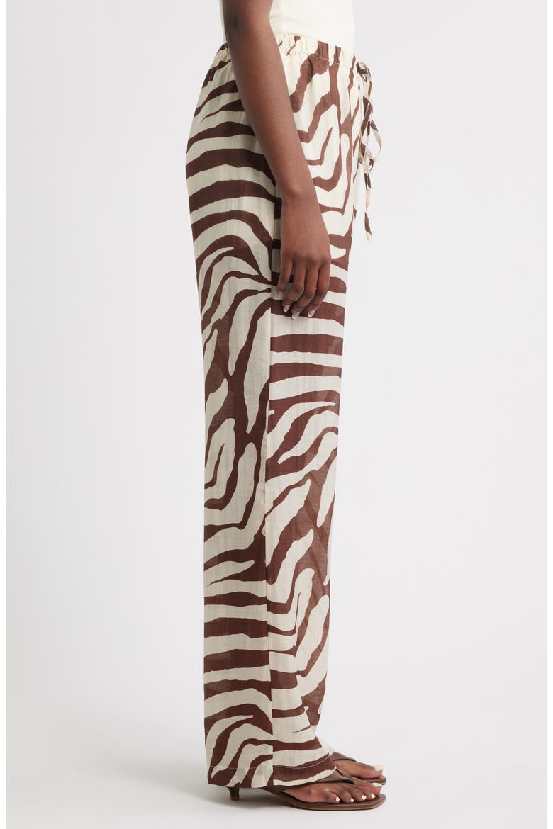 Koni Animal Print Wide Leg Pants, Alternate, color, ECRU