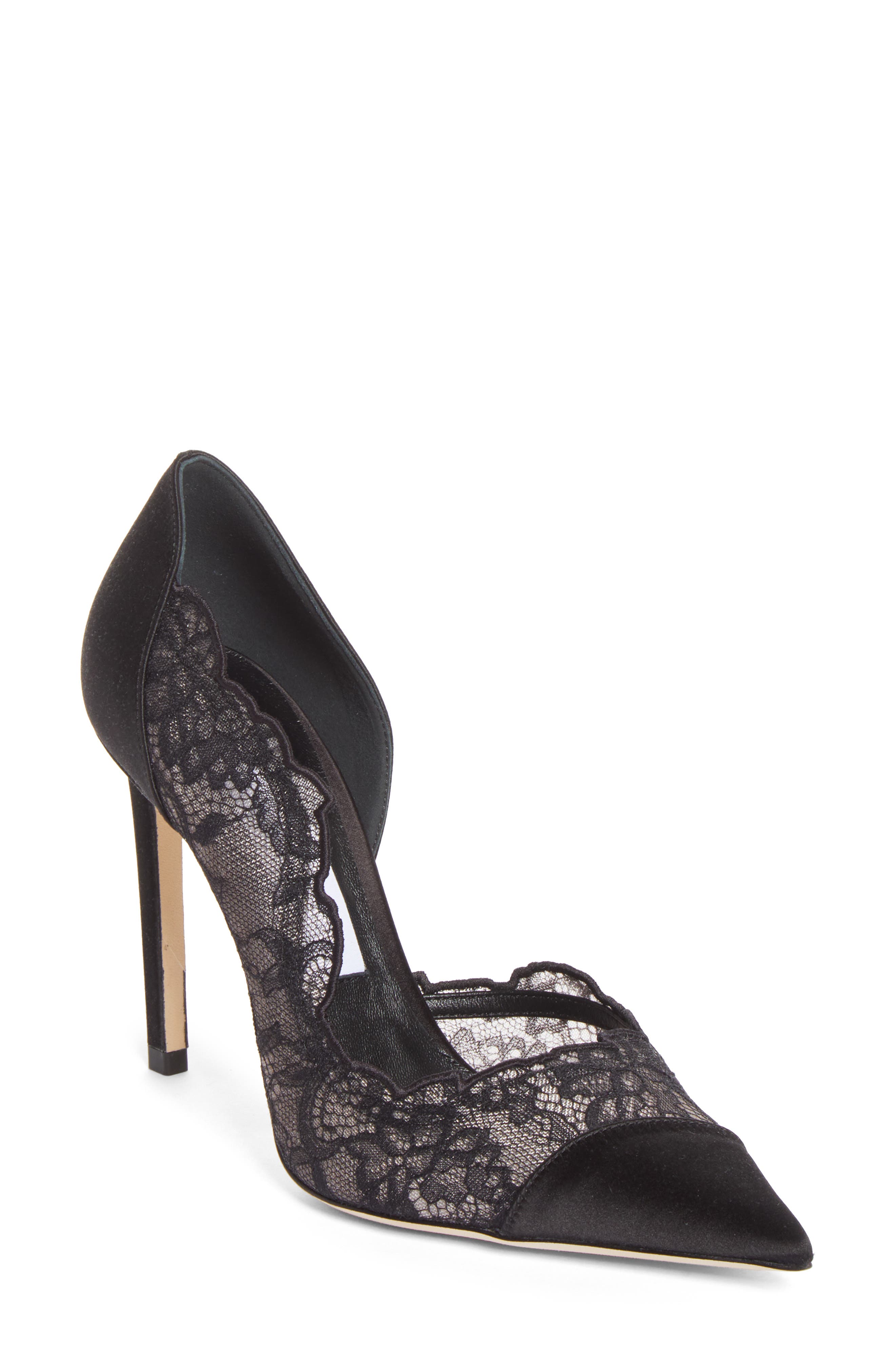 Brigette Half d'Orsay Pump, Main, color, BLACK/ BLACK