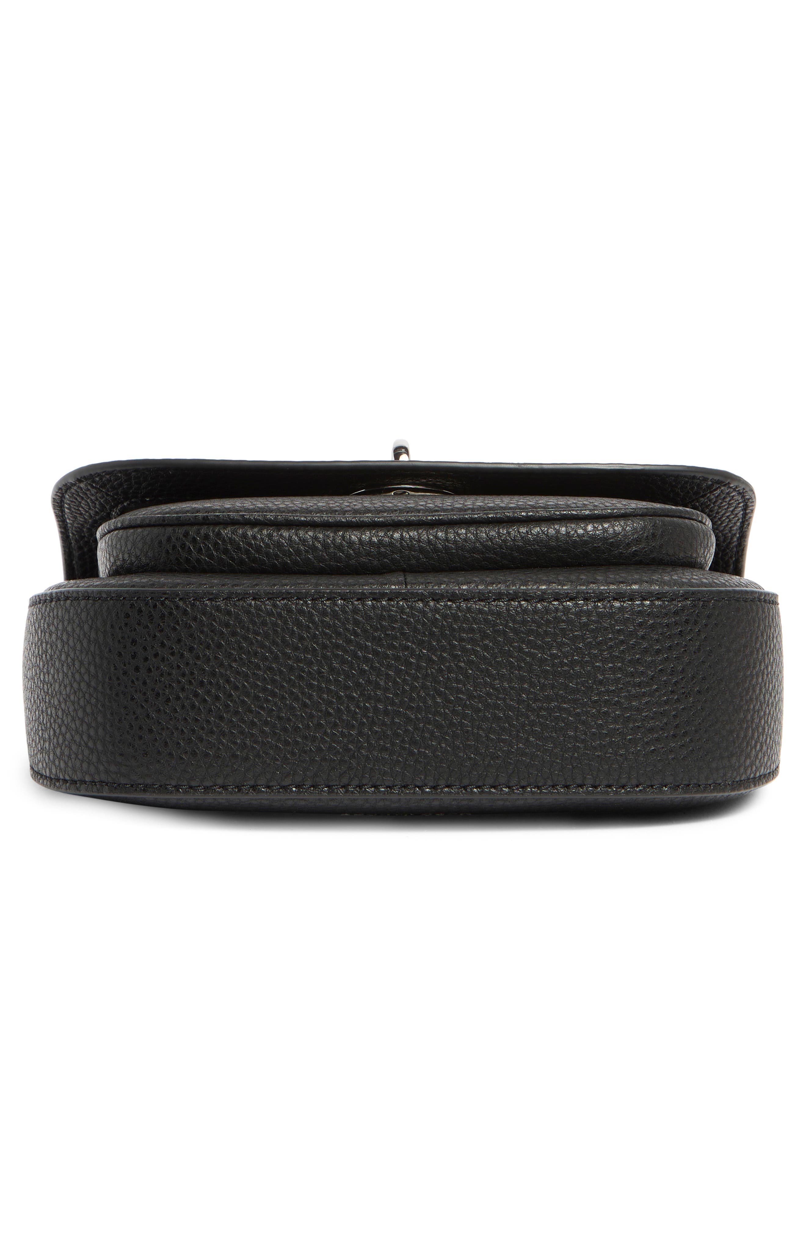 Marc Jacobs Signet Turn Lock Leather Saddle Bag, Alternate, color, 