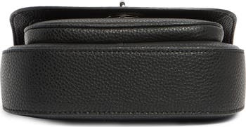 Signet Turn Lock Leather Saddle Bag