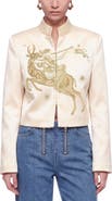 Nocturne Embroidered Cropped Jacket