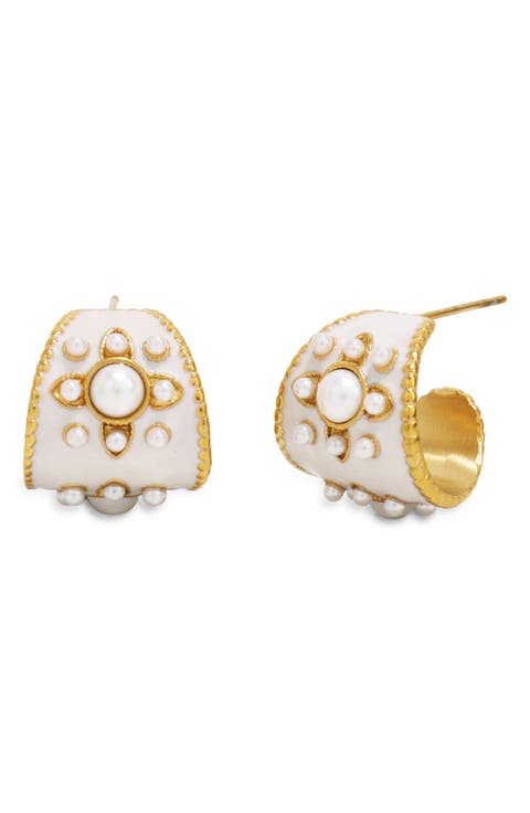 Daisy Huggie Hoop Earrings