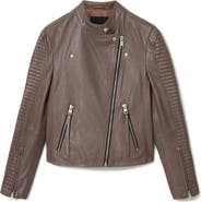 AllSaints Raul Leather Biker Jacket