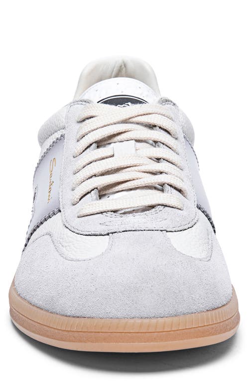 Santoni Dbs Leather And Suede Sneakers In White