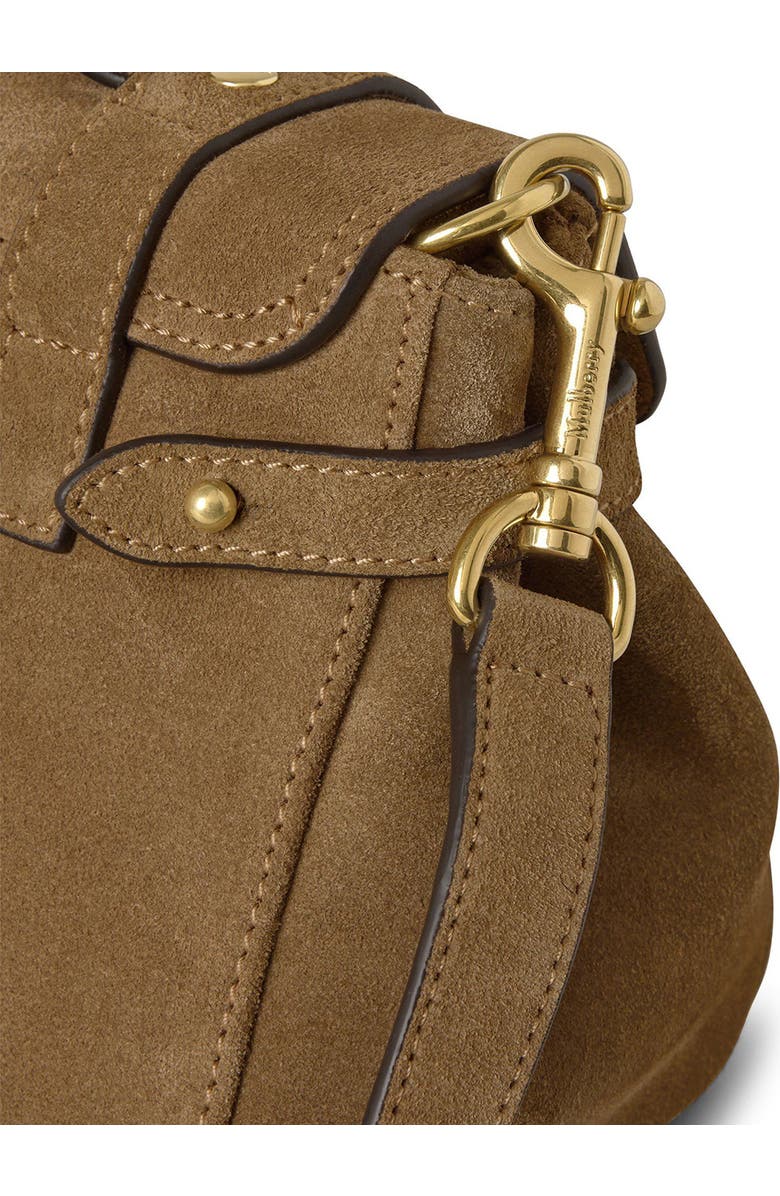 Mulberry Mini Alexa Suede Satchel, Alternate, color, Salcombe Sand