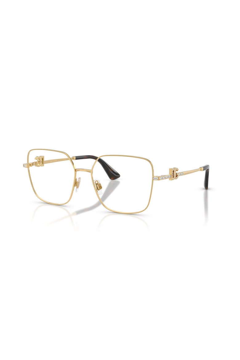 56mm Square optical glasses, Main, color, Gold