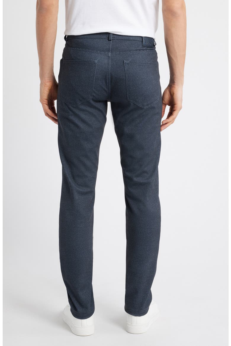 Chuck Hi-Flex Modern Fit Houndstooth Five-Pocket Pants, Alternate, color, NAVY