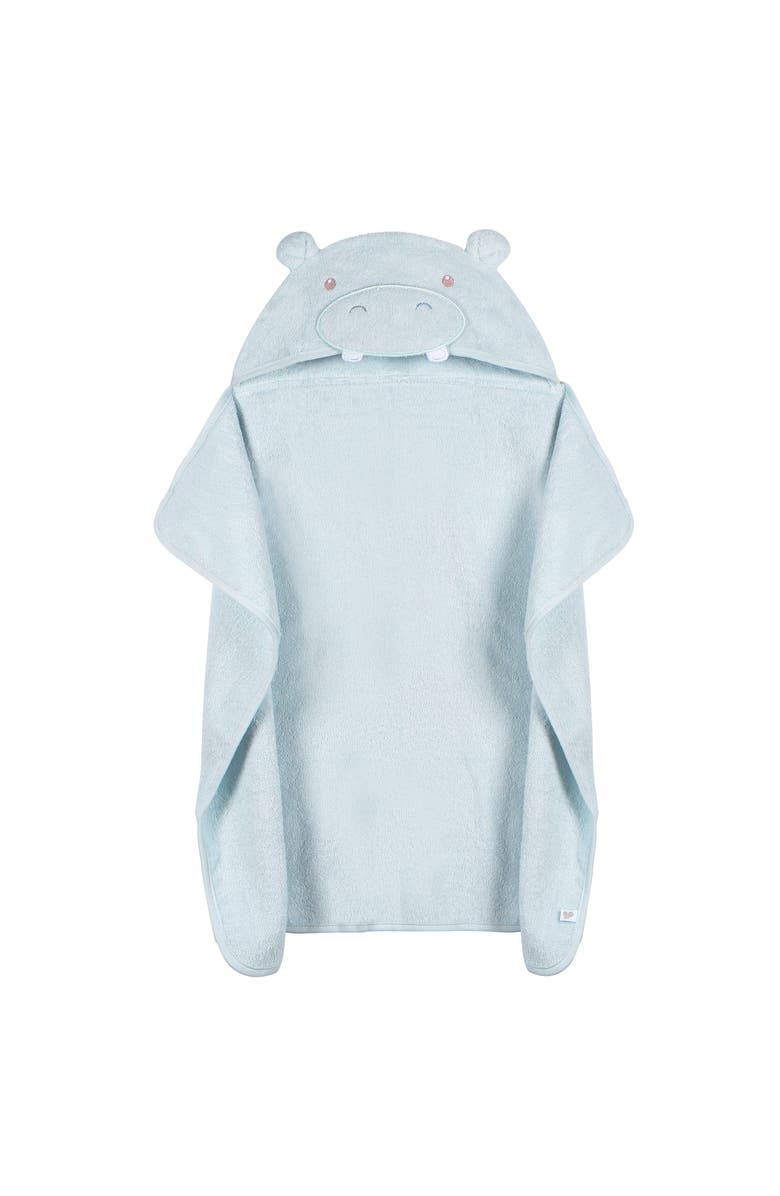 Just Born Tan Deer Character Hooded Towel, Main, color, Hippo