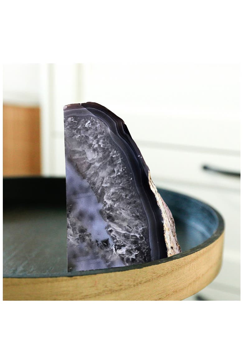 Large Agate Bookend, Alternate, color, GREY