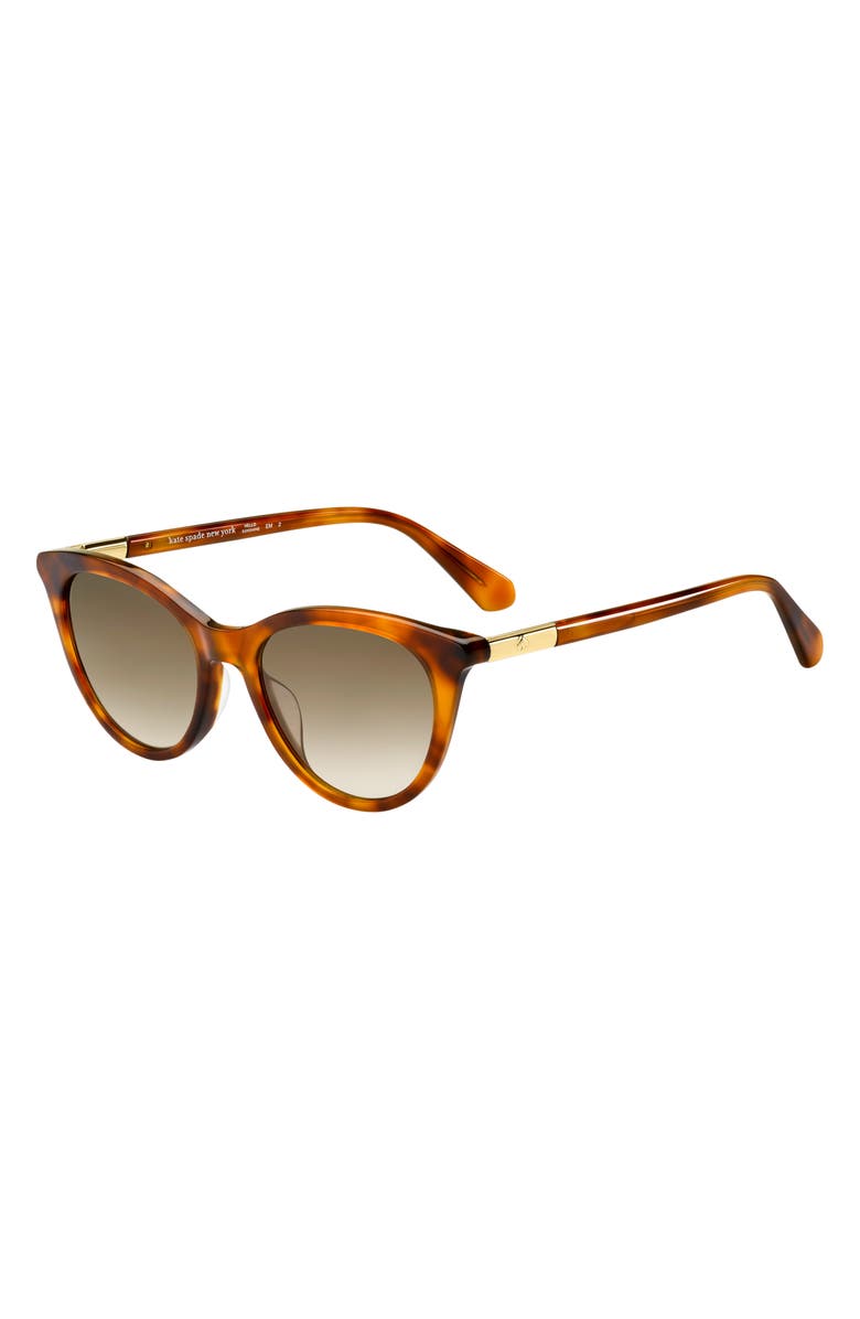 Kate Spade New York janalynn 51mm gradient rectangular sunglasses, Alternate, color, Brown