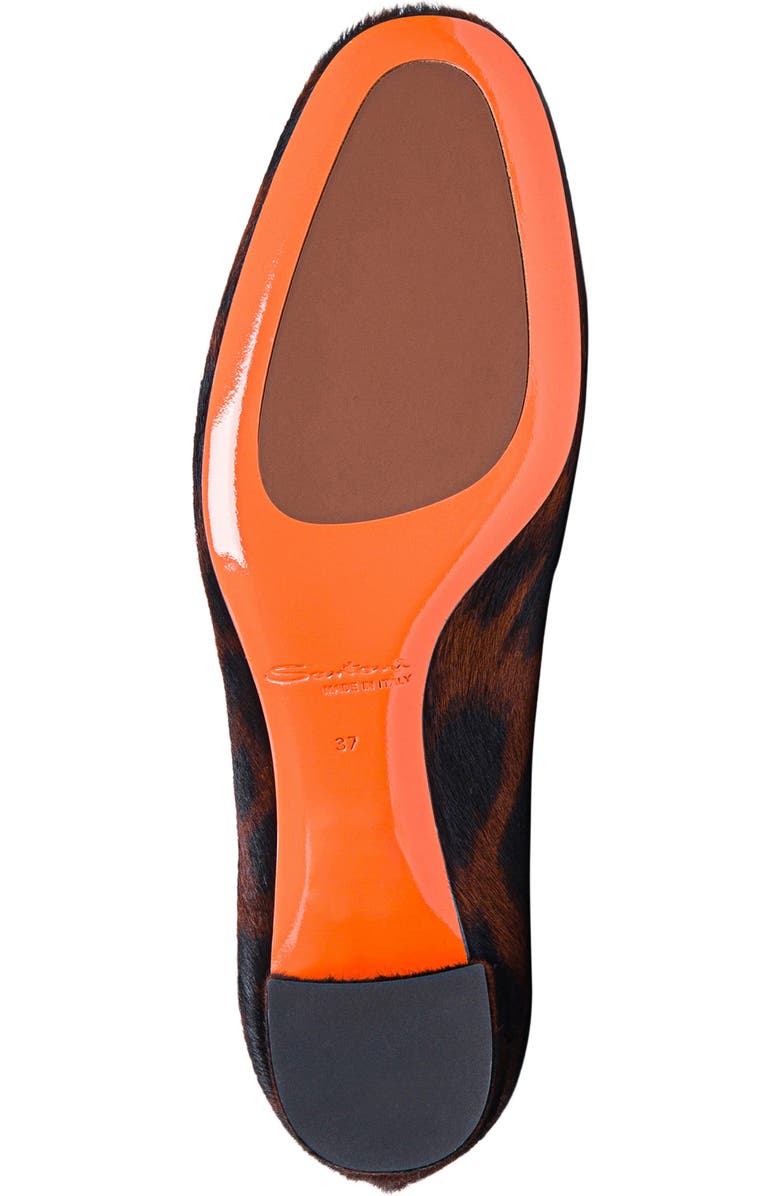 Santoni Women's animal-print cavallino low-heel pump, Alternate, color, Light Brown