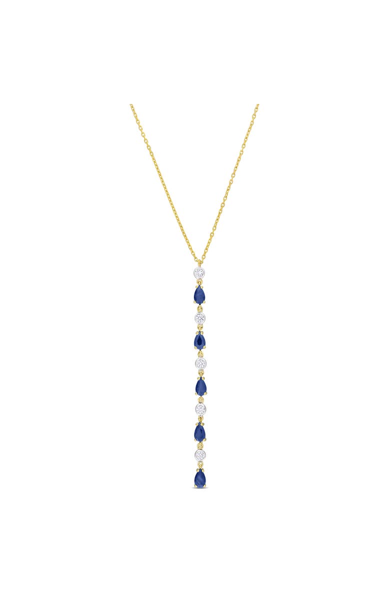 Julianna B. Sapphire & Diamond Lariat Necklace 14k, Main, color, Sapphire