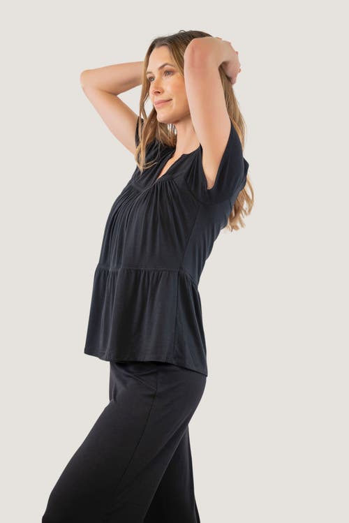 Jjwinks Tiered Built-in Shelf Tee In Black