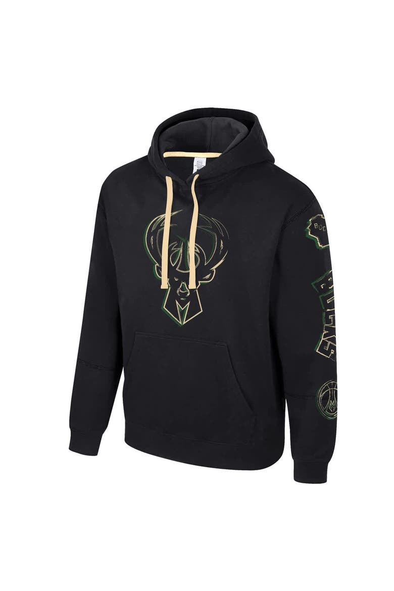 Unisex Stadium Essentials Black Milwaukee Bucks Elementized Pullover Hoodie, Alternate, color, Black