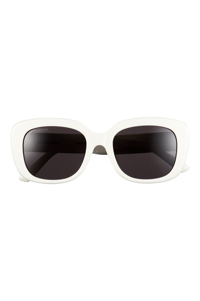 54mm Polarized Square Sunglasses, Main, color, WHITE WHITE GREY