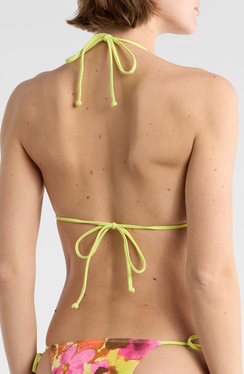 Free People Printed Mika Triangle Bikini Top, Alternate, color, Pink Combo