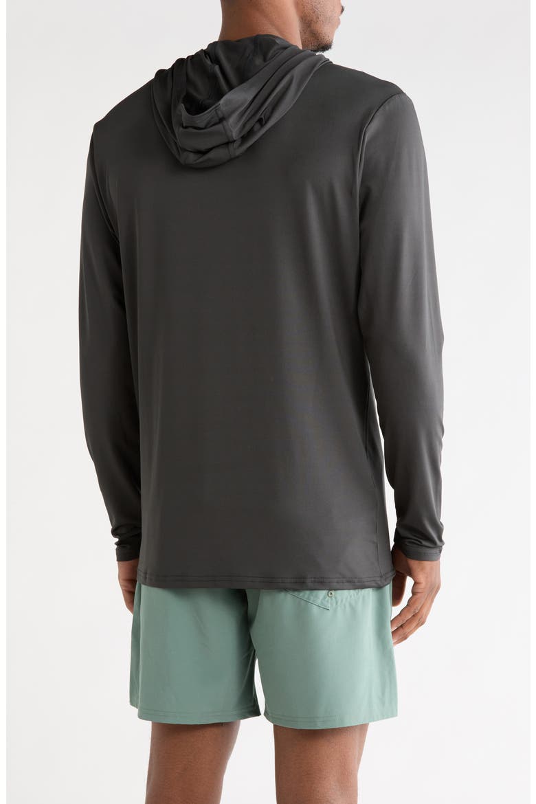 Crawdad Hooded Swim Shirt, Alternate, color, STEALTH