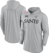 Nike Men's Nike Gray New Orleans Saints 2024 Salute to Service Lightweight Performance Long Sleeve Hooded T-Shirt