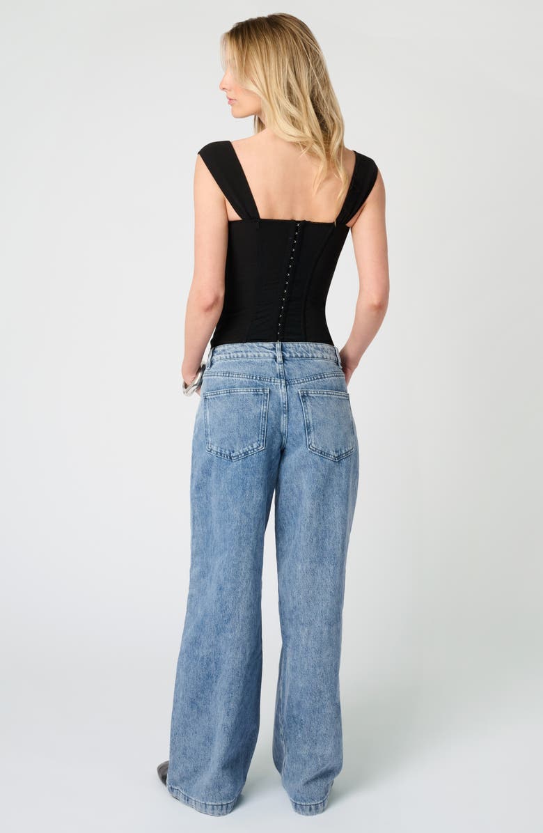 Wide Strap Ruched Cup Corset Top