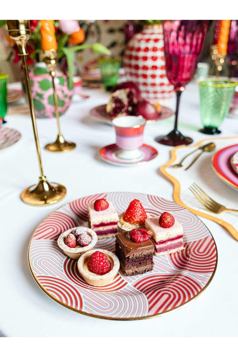 Dessert Plates Set Of 2 Slinky Red, Alternate, color, Slinky Red