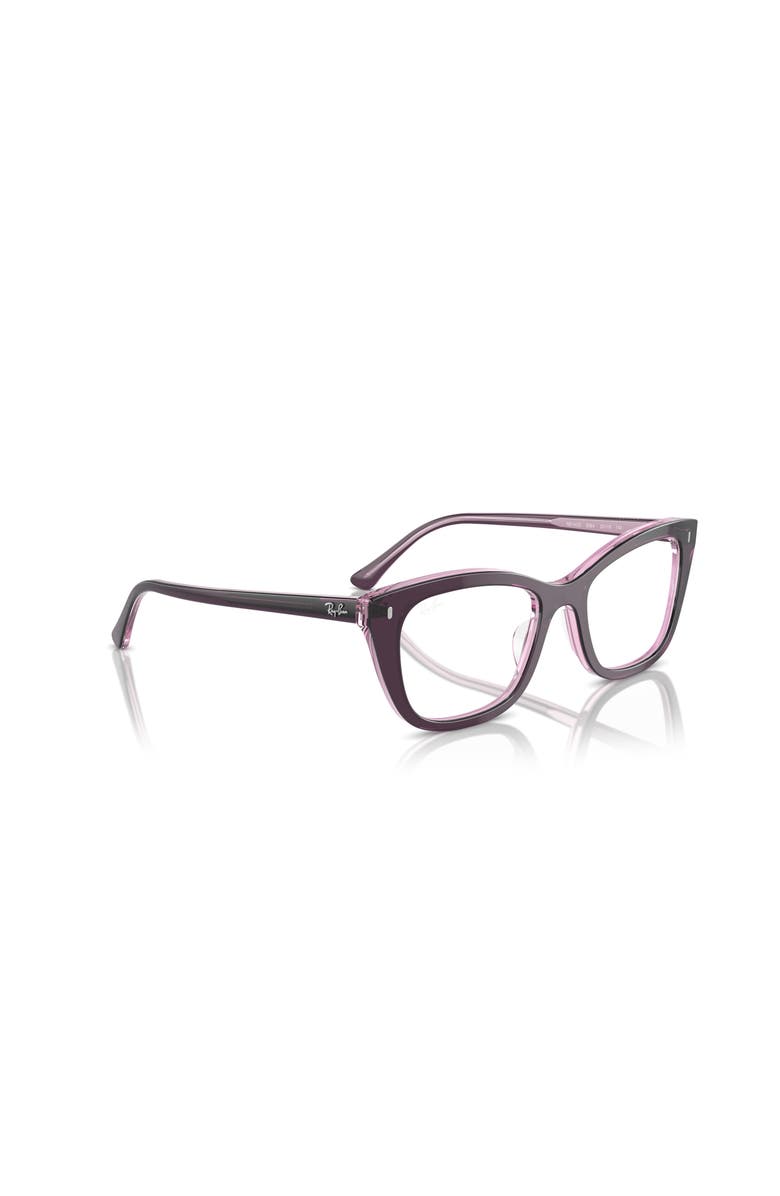 Ray-Ban 50mm Rectangle optical glasses, Alternate, color, Violet