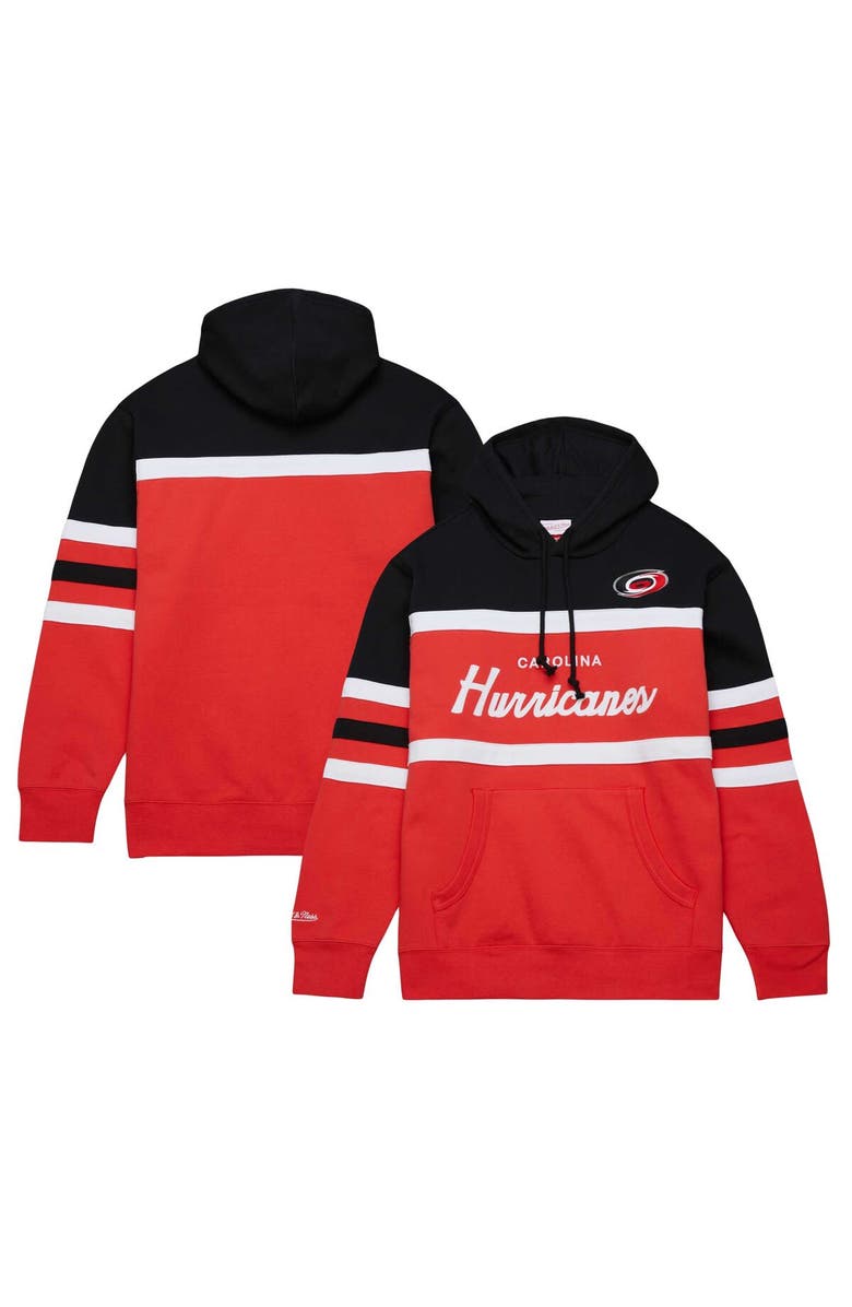 Mitchell & Ness Men's Mitchell & Ness Red/Black Carolina Hurricanes Head Coach Pullover Hoodie, Main, color, Red
