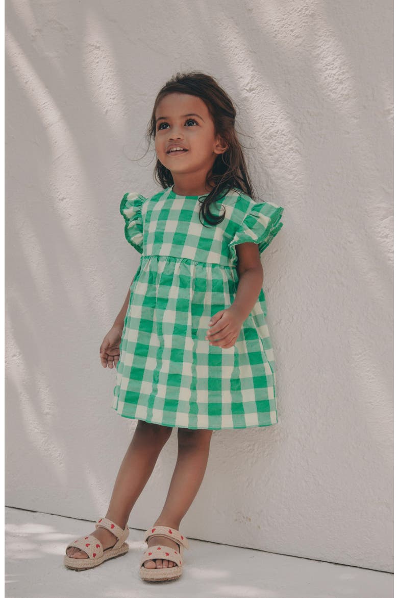 Ruffle Dress, Alternate, color, GREEN