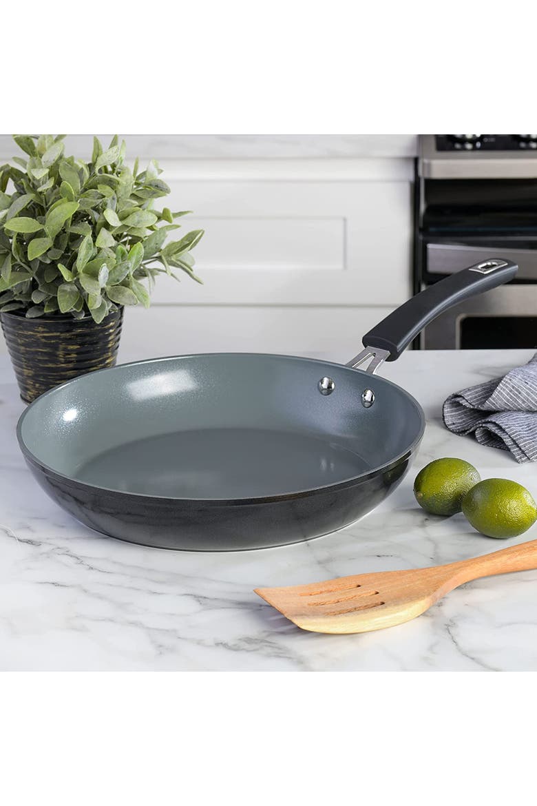 Arlington 8 Inch Nonstick Aluminum Frying Pan  Diamond, Alternate, color, Black