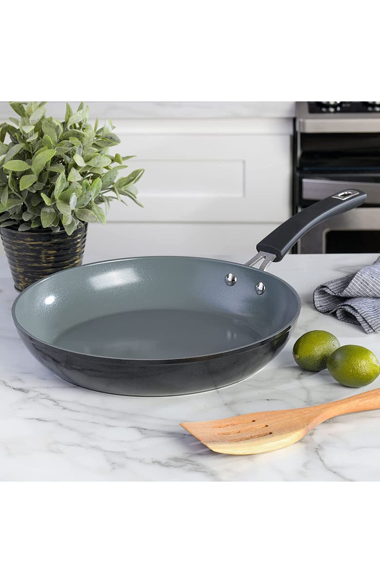 Kenmore Arlington 8 Inch Nonstick Aluminum Frying Pan Diamond, Alternate, color, Black