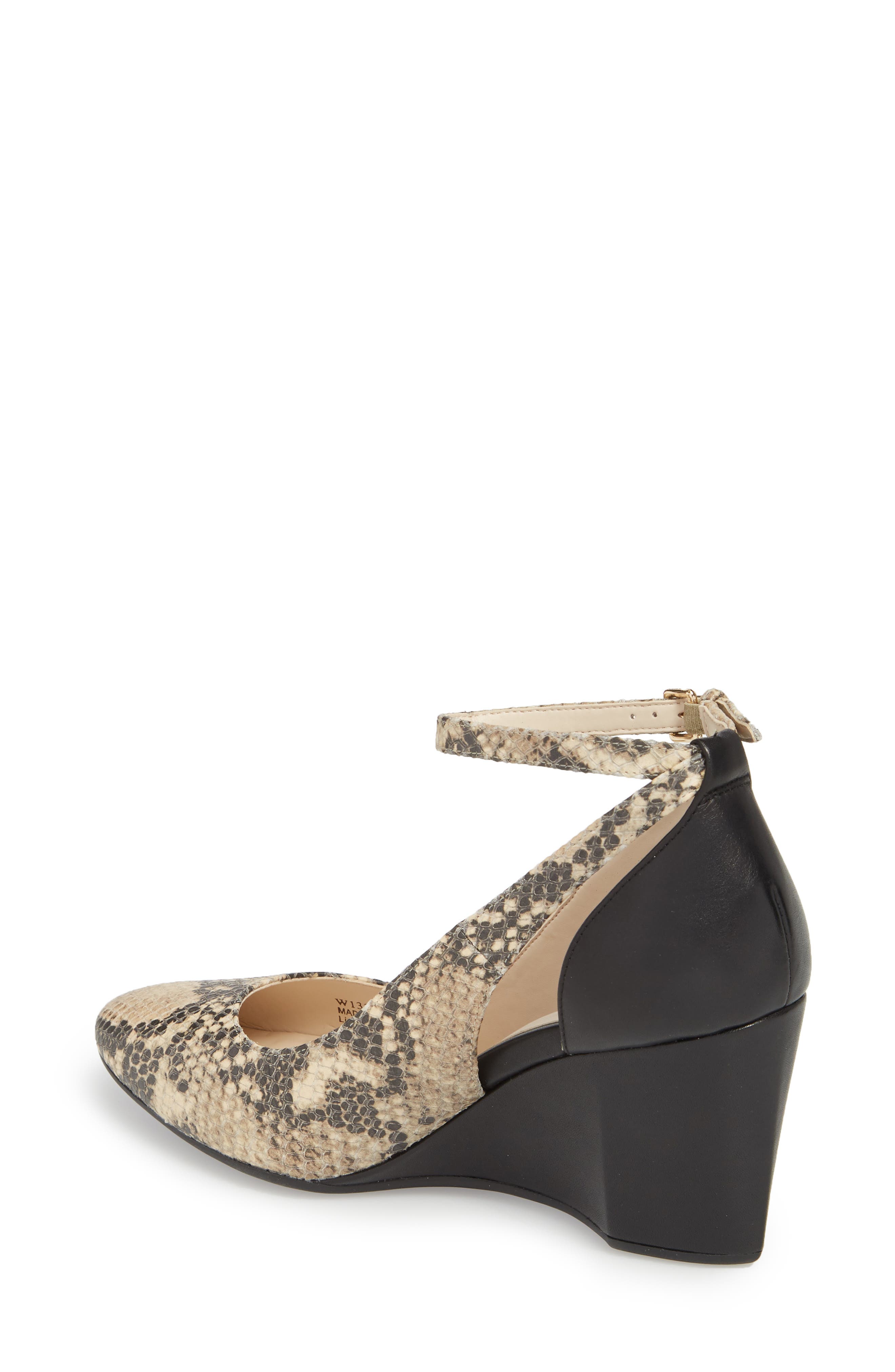 Lacey Cutout Wedge Pump, Alternate, color, SNAKE PRINT LEATHER