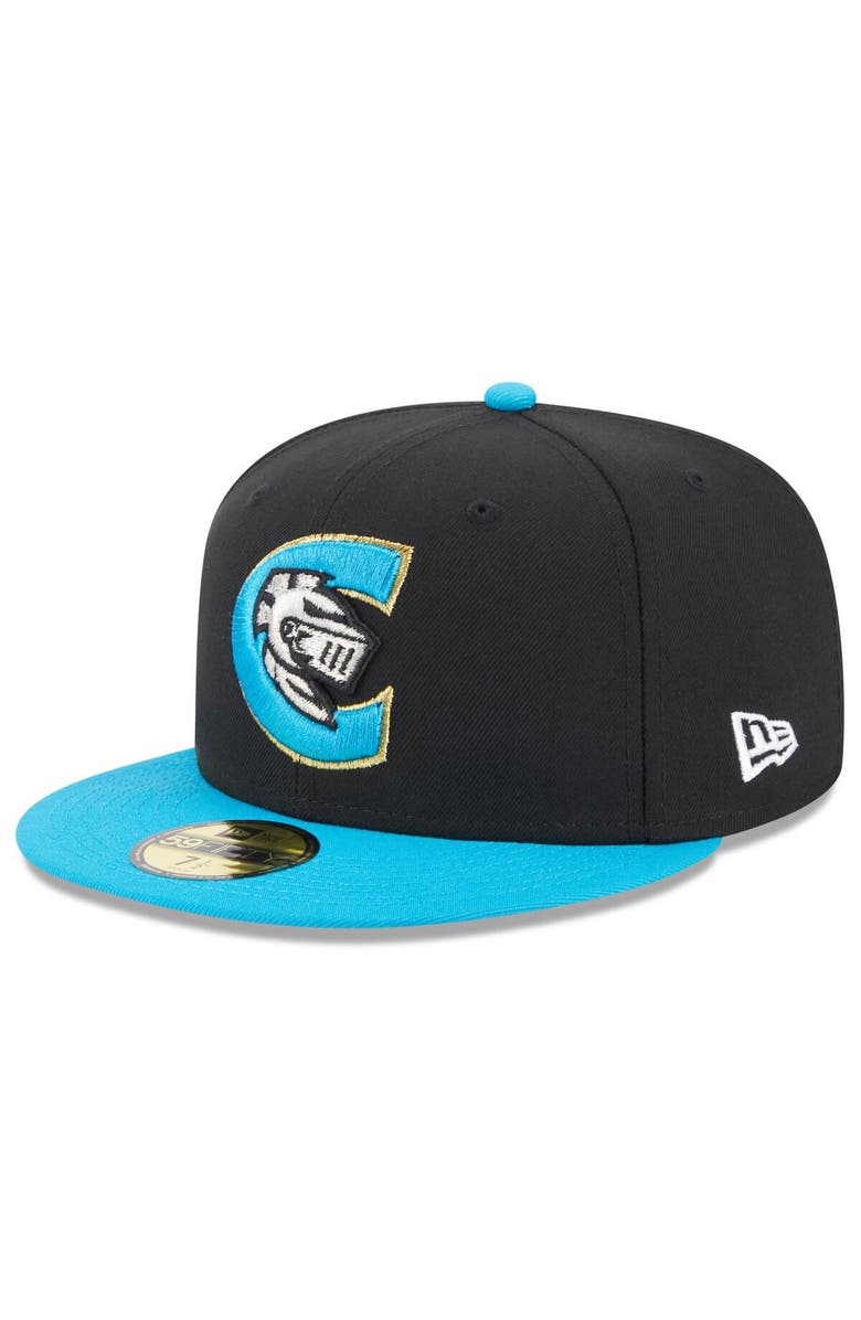 New Era Men's New Era Black Charlotte Knights Authentic Collection Alternate Logo 59FIFTY Fitted Hat, Main, color, Black
