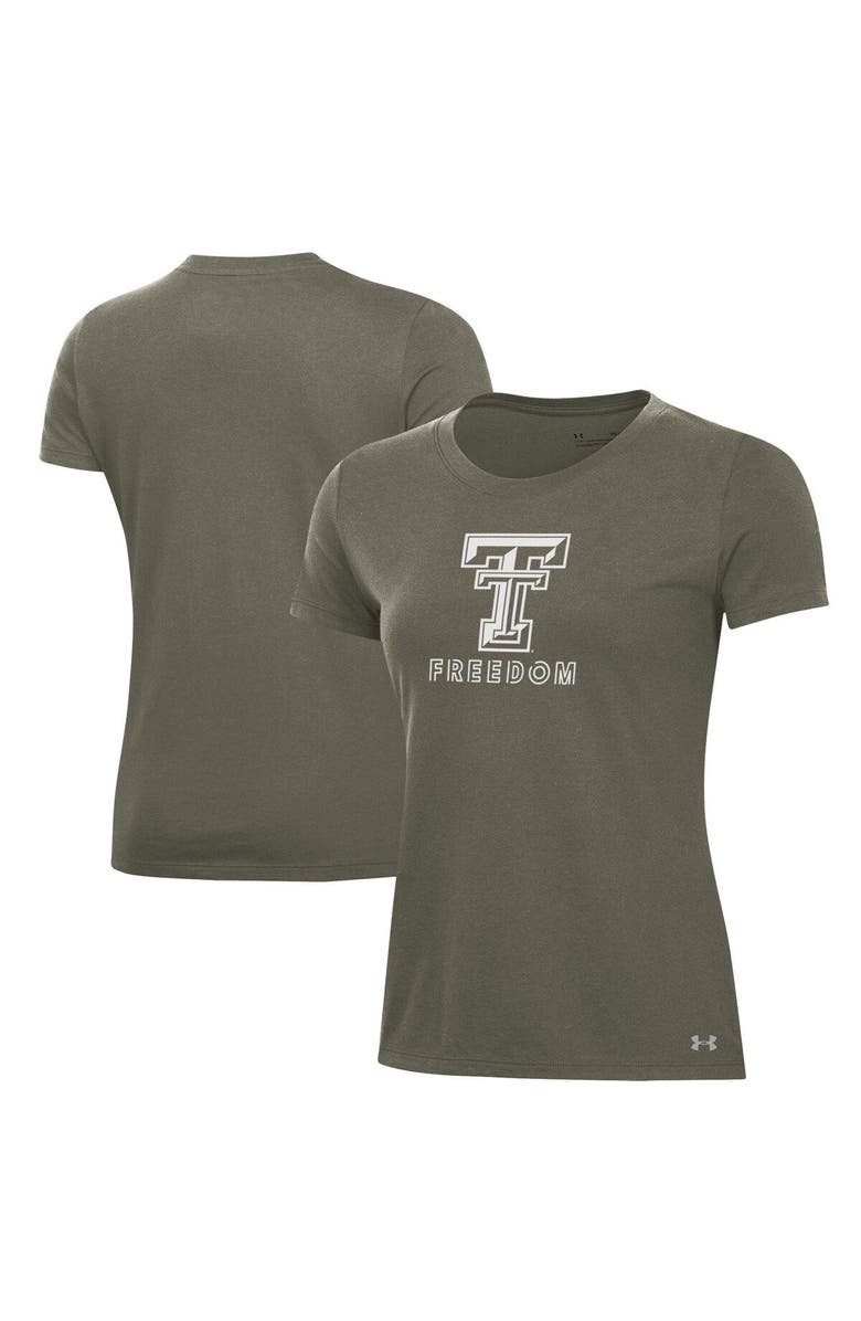 Under Armour Women's Under Armour Olive Texas Tech Red Raiders Freedom Performance T-Shirt, Main, color, 