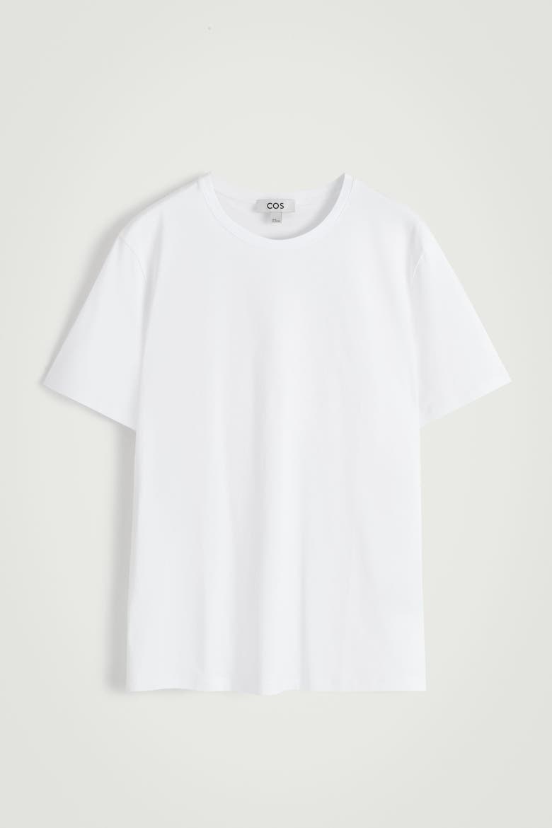 Cotton Crew-Neck T-Shirt, Alternate, color, WHITE