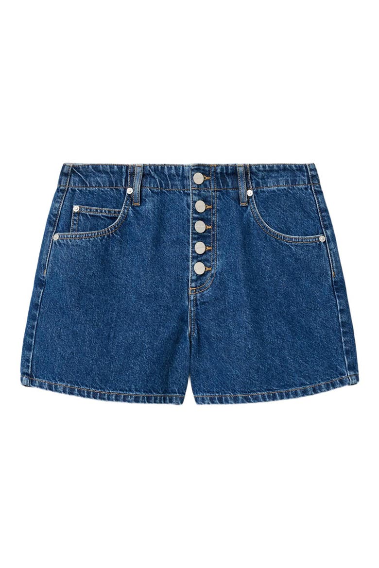 Tay Exposed Fly Denim Shorts, Alternate, color, DARK INDIGO