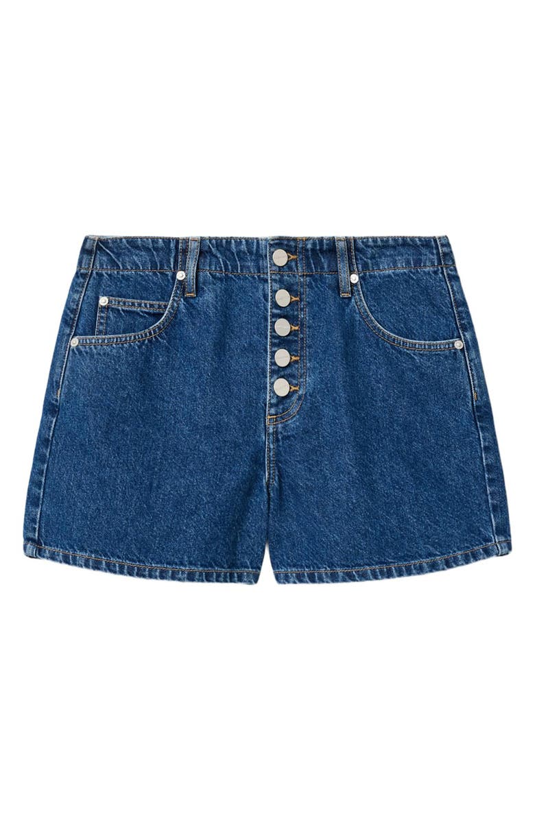 AllSaints Tay Exposed Fly Denim Shorts, Alternate, color, Dark Indigo