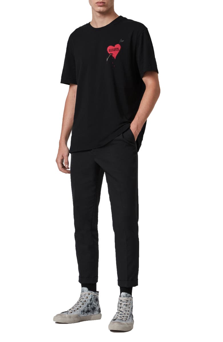 AllSaints Bleeding Heart Graphic Tee, Alternate, color,