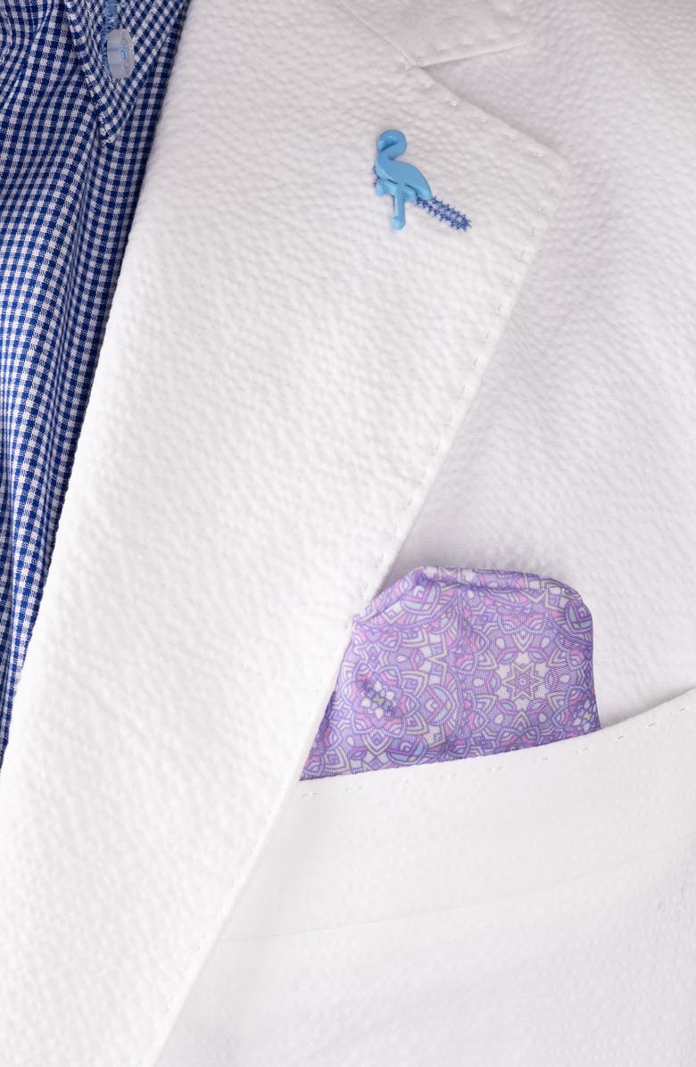 TailorByrd Solid Seersucker Sportcoat, Alternate, color, White