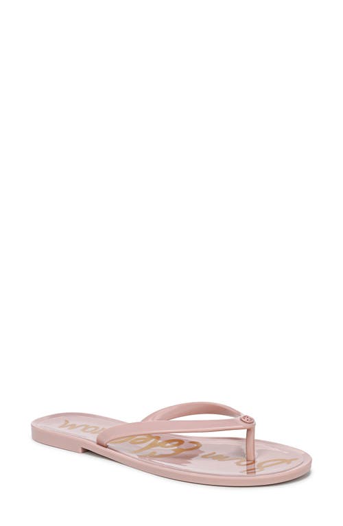 Sam Edelman Dean Jelly Flip Flop Rose Dust Jelly In Rose Dust