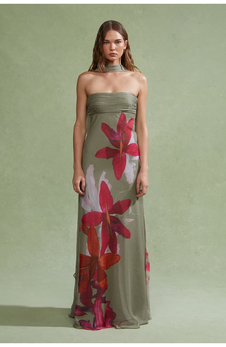 AMUR Palma Bias Gown, Main, color, River Lily Rapids