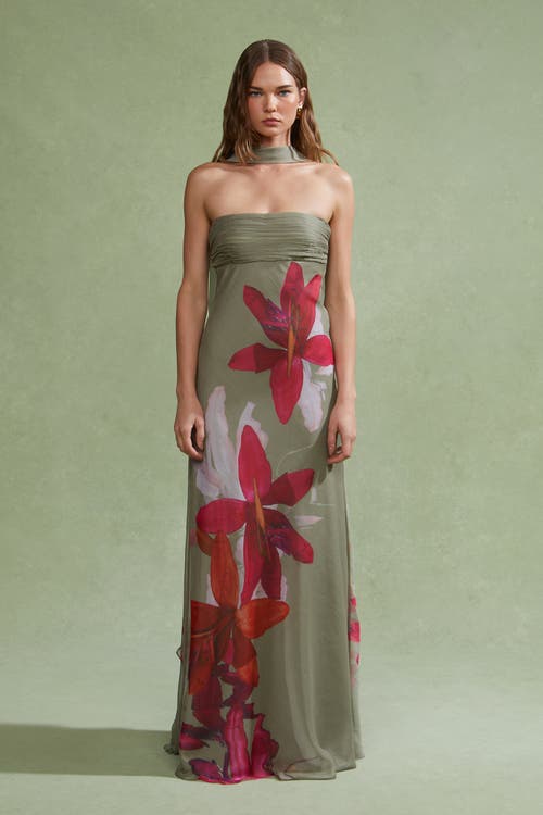 Amur Palma Bias Gown In Green