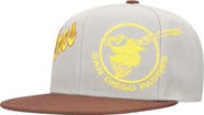 Mitchell & Ness Men's Mitchell & Ness Gray/Brown San Diego Padres Knock Out Panel Snapback Hat