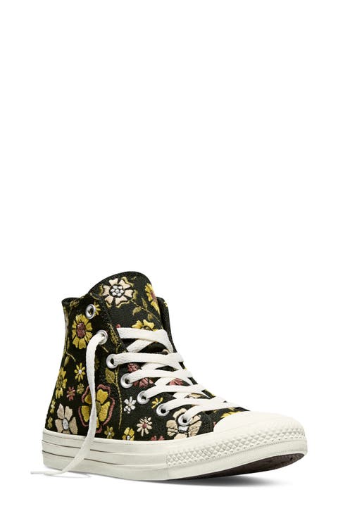 Gender Inclusive Chuck Taylor All Star Floral Embroidered Canvas High Top Sneaker
