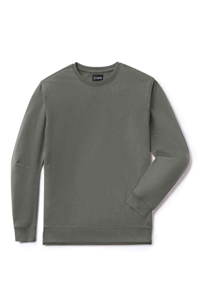Hyperloop Split Hem Sweatshirt, Alternate, color, CASTOR GREY